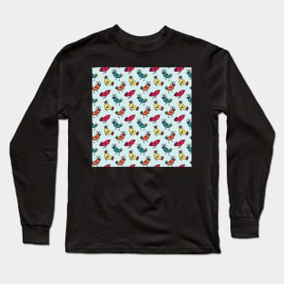 Colorful Little Birds Long Sleeve T-Shirt